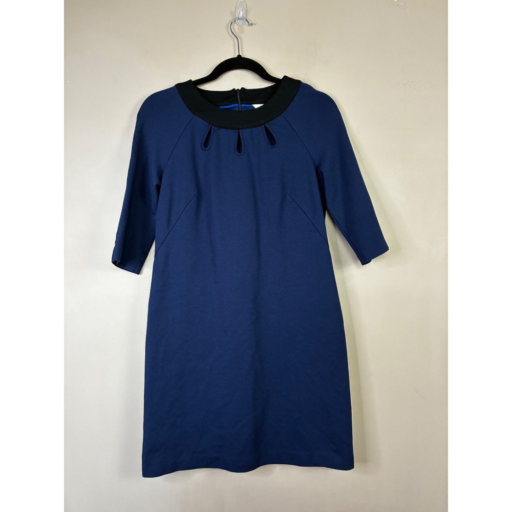 Boden Navy Blue Black Keyhole Cutout Ponte Shift Dress WH914 US 6R Womens